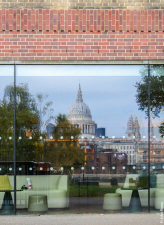 A combination of seeing through the glass and the reflections in it. (Nov24)