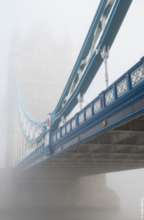 Tower Bridge emerging out of the morning mist. (Dec13)