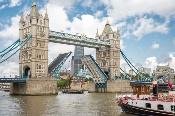 All traffic and pedestrians have to stop when a tall ship needs to pass through. (Aug14)